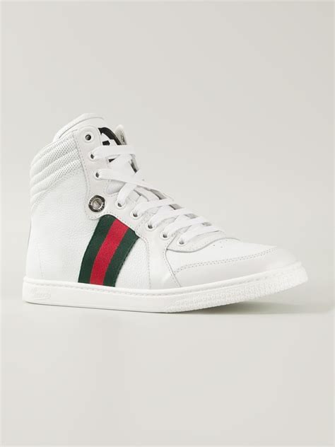 all white high tops gucci|gucci high top sneakers beige.